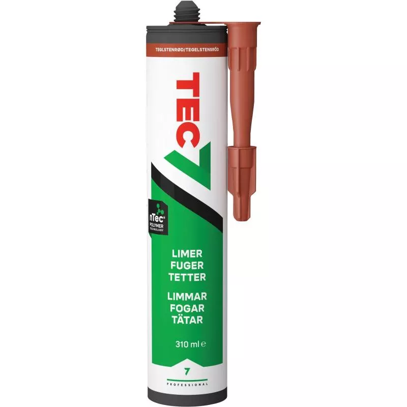 FOGMASSA TEC7 TEGELRÖD MS-POLYMER 310ML