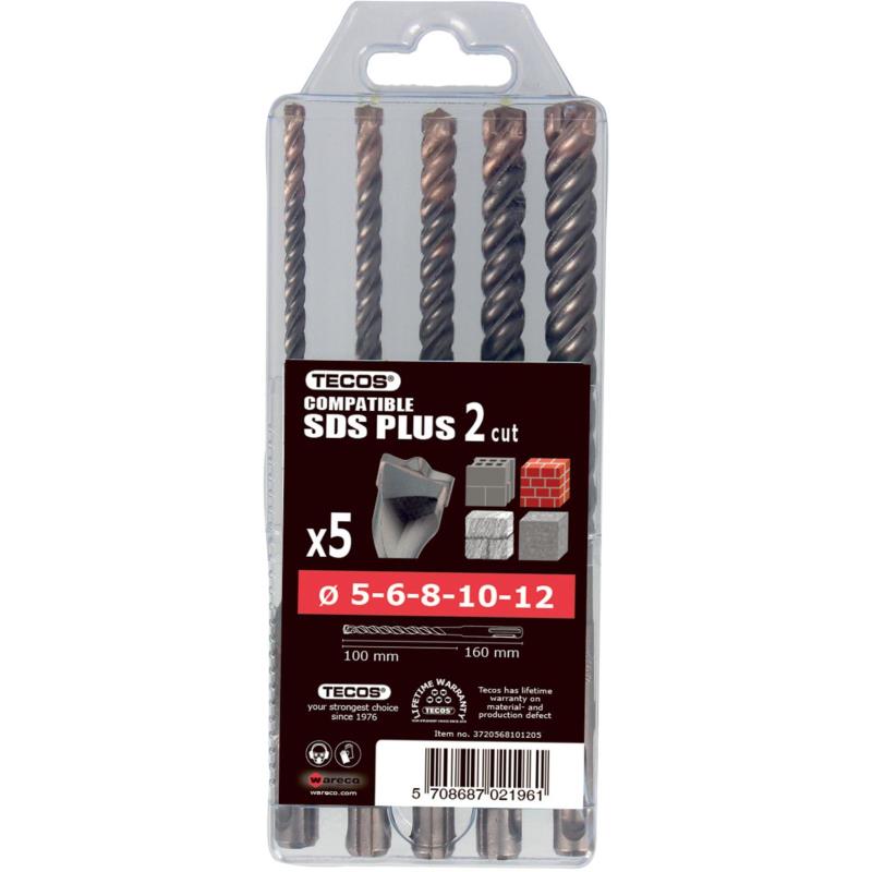 BORRSET SDS PLUS 2-SKÄR 5-12MM