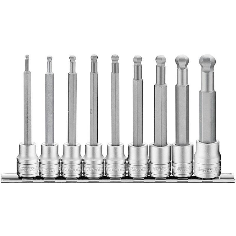 HYLSBITSSATS 3/8 SEXKANT LÅNGA MM