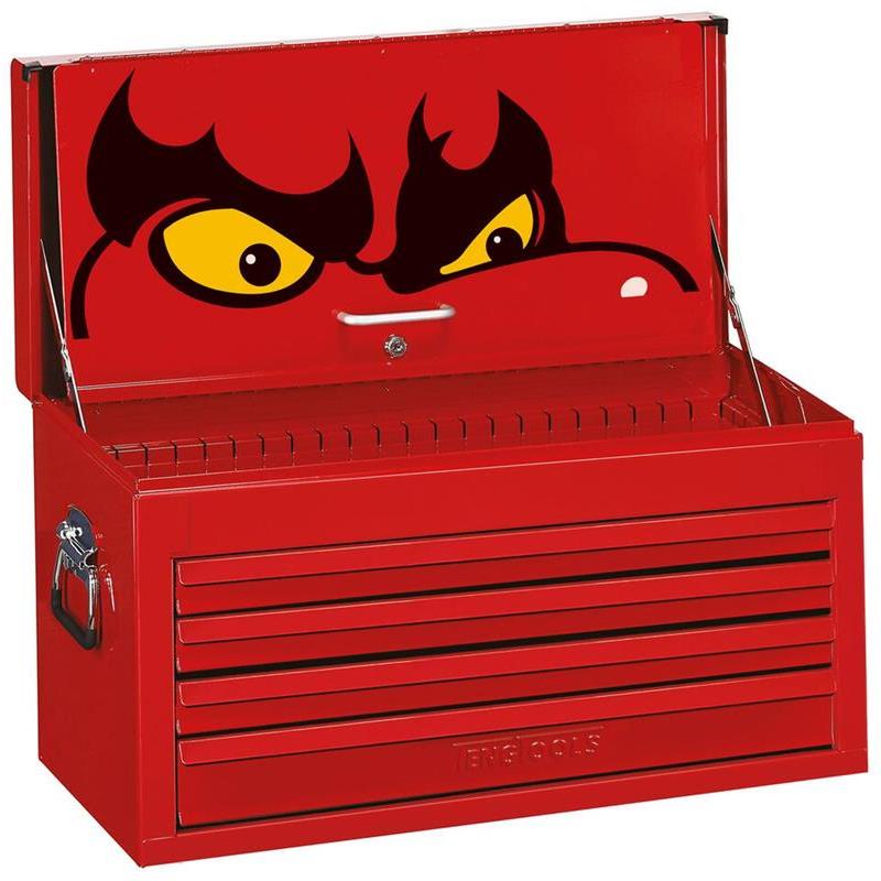 VERKTYGSLÅDA 4 LÅDOR RÖD EV 26TUM