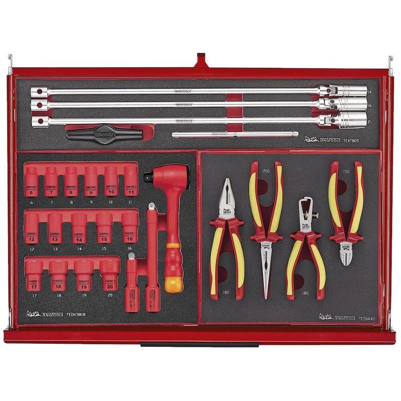 VERKTYGSSET RÖD FOAM 53TUM