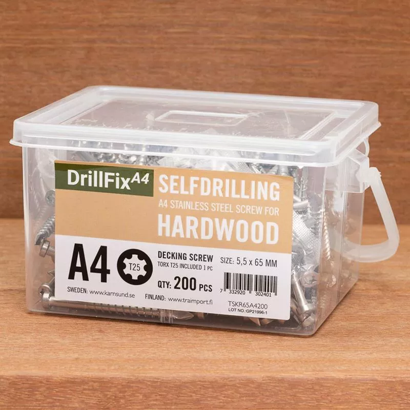 Självborrande trallskruv