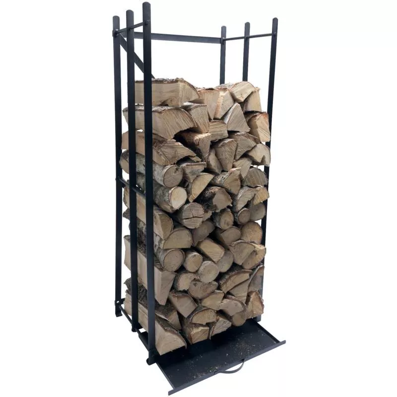 Vedstaplare med bottenlåda